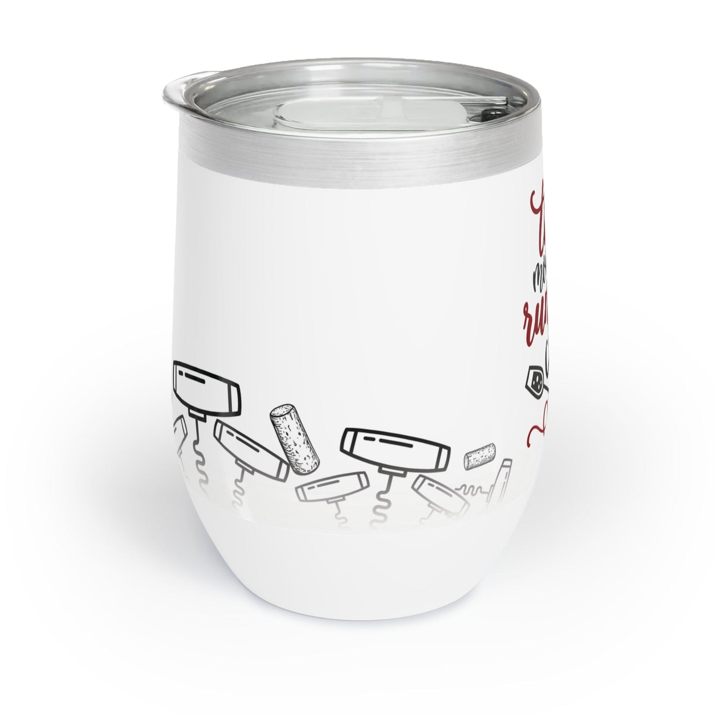 This Mom Runs On Coffee and Wine - Funny Wine Tumbler for Mom