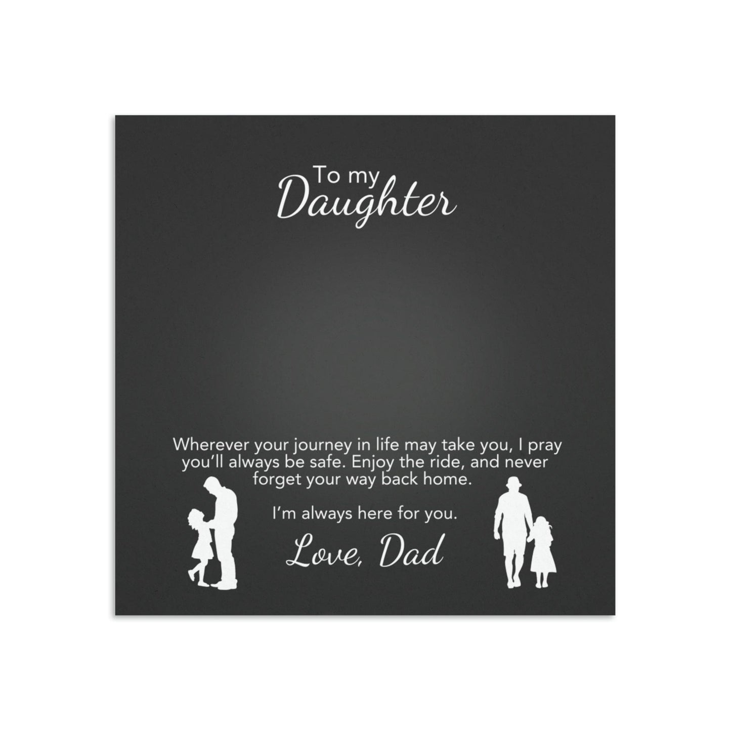 "I'll Always Be Here For You" Father to Daughter Hearts Necklace - Elegant Theme