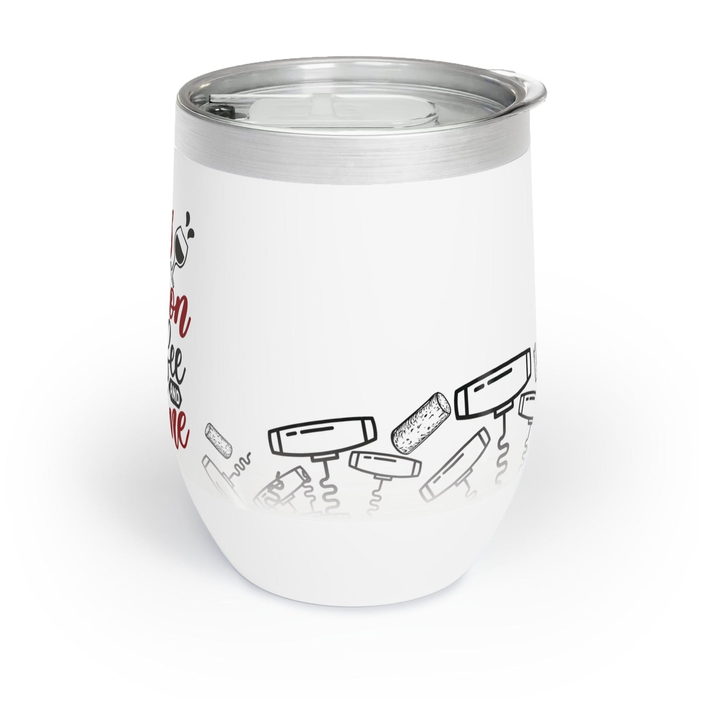 This Mom Runs On Coffee and Wine - Funny Wine Tumbler for Mom