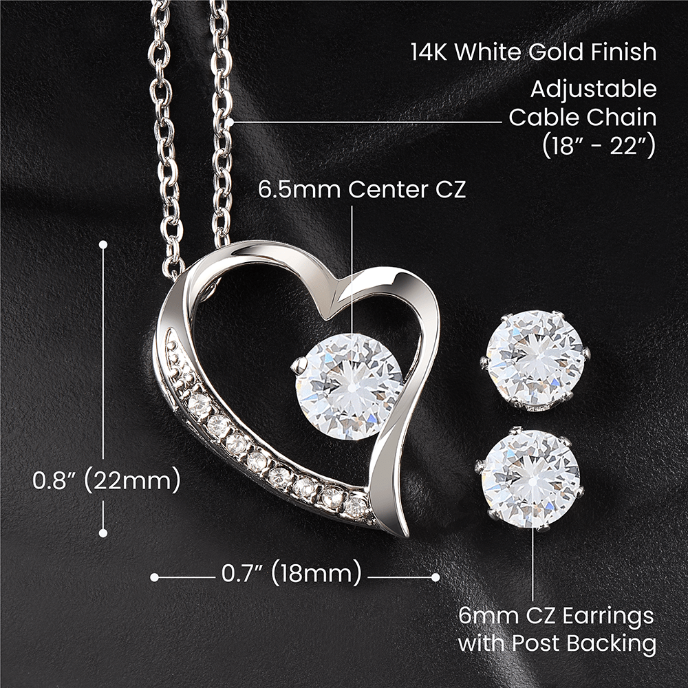 Valentine "Together We Are Everything" - Forever Love Pendant Bundle Formal White