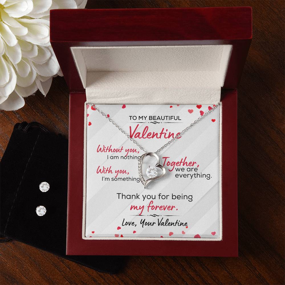 Valentine "Together We Are Everything" - Forever Love Pendant Bundle Formal White