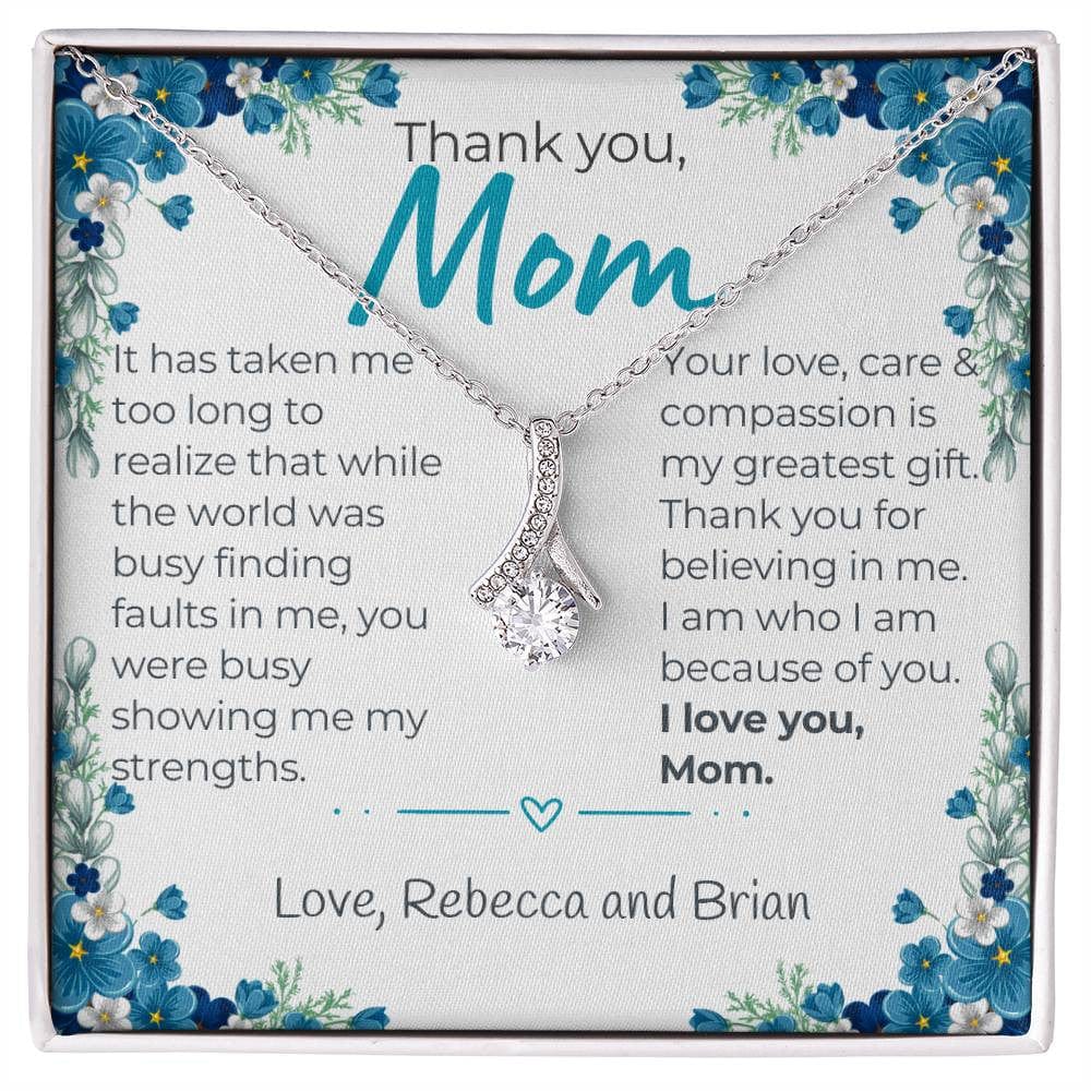 "You Are My Greatest Gift" Personalized Mother's Day Alluring Beauty Necklace