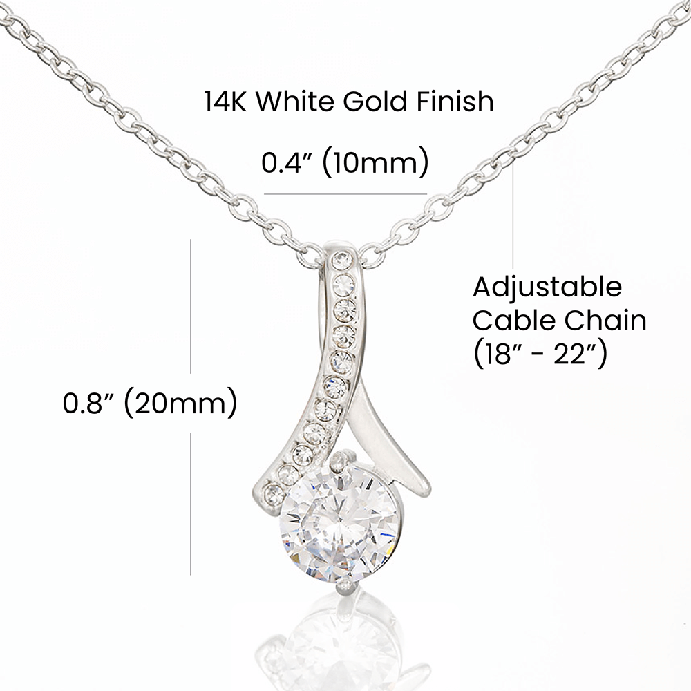 "Without You There's No Me" Personalized Mother's Day Alluring Beauty Necklace