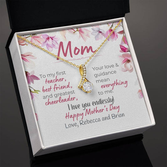 "My First Teacher" Personalized Mother's Day Alluring Beauty Necklace