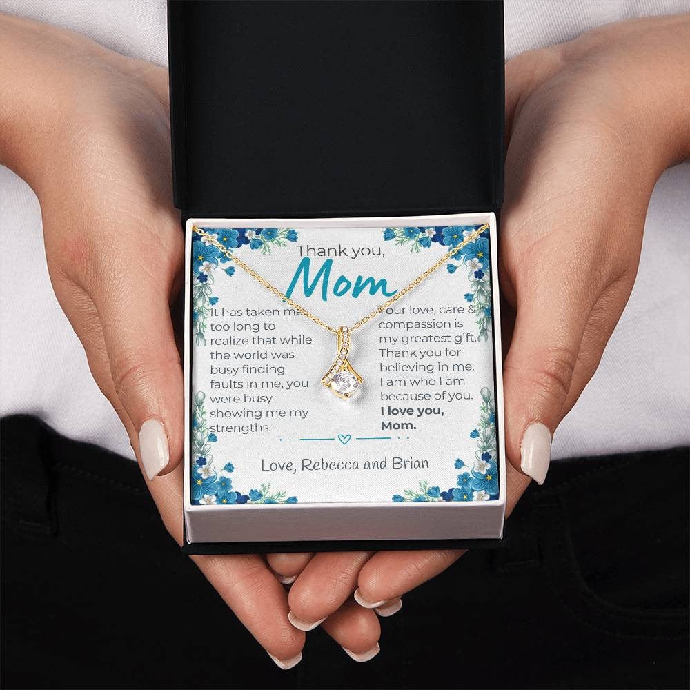 "You Are My Greatest Gift" Personalized Mother's Day Alluring Beauty Necklace