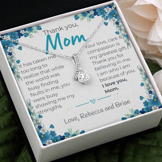 "You Are My Greatest Gift" Personalized Mother's Day Alluring Beauty Necklace